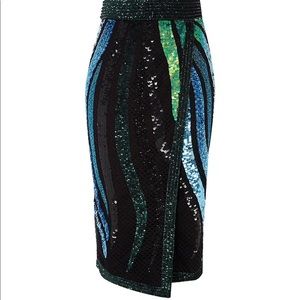River Island sequin wrap midi skirt